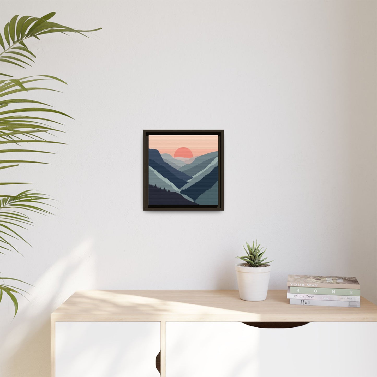 Mountain Sunrise Framed Canvas Art