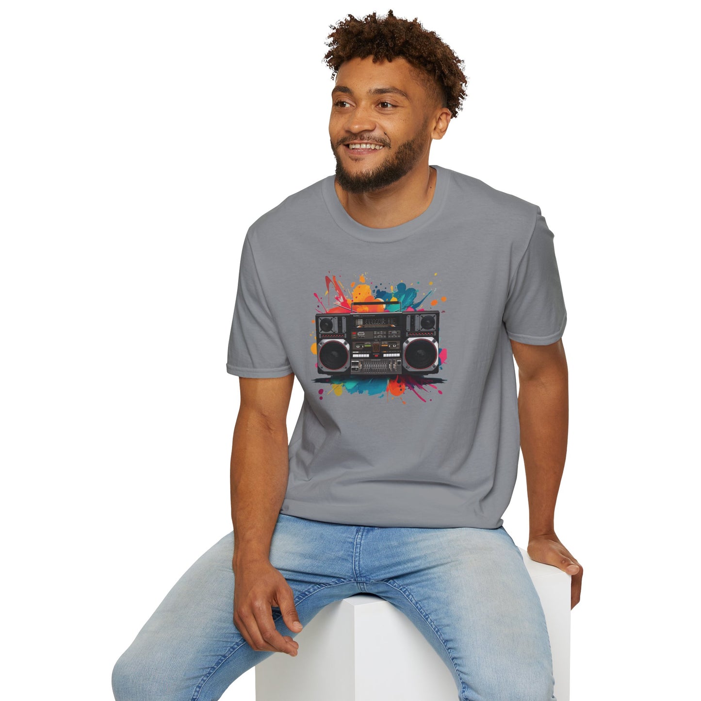 Retro Boombox Softstyle T-Shirt (CA)