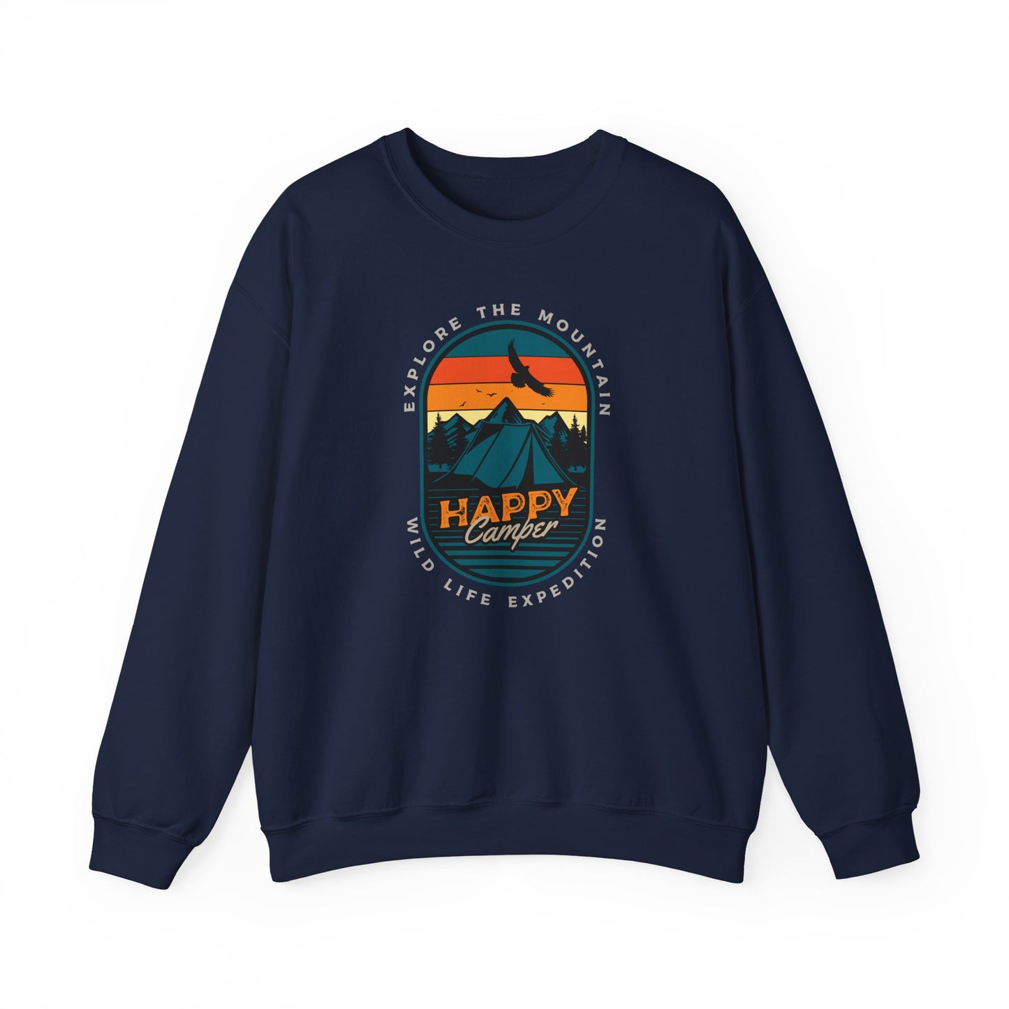 Happy Camper Explore the Mountain Crewneck Sweatshirt (CA)