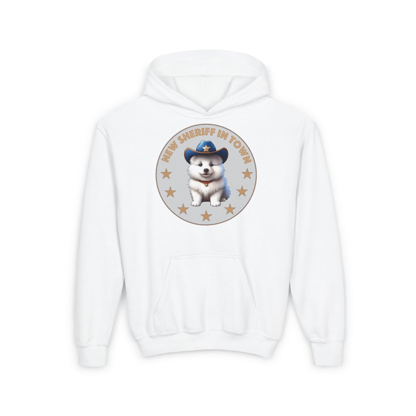 Sheriff Samoyed Youth Heavy Blend Hooded Sweatshirt