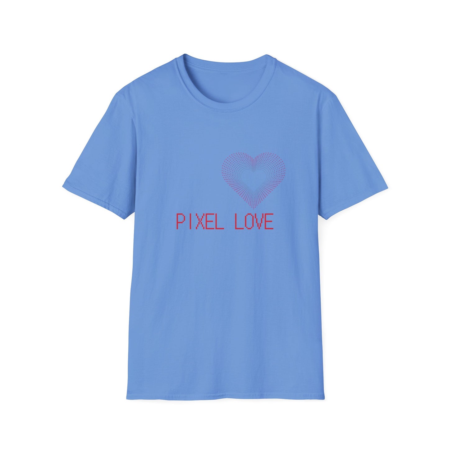 Pink Dotted Heart - Pixel Love Unisex T-Shirt