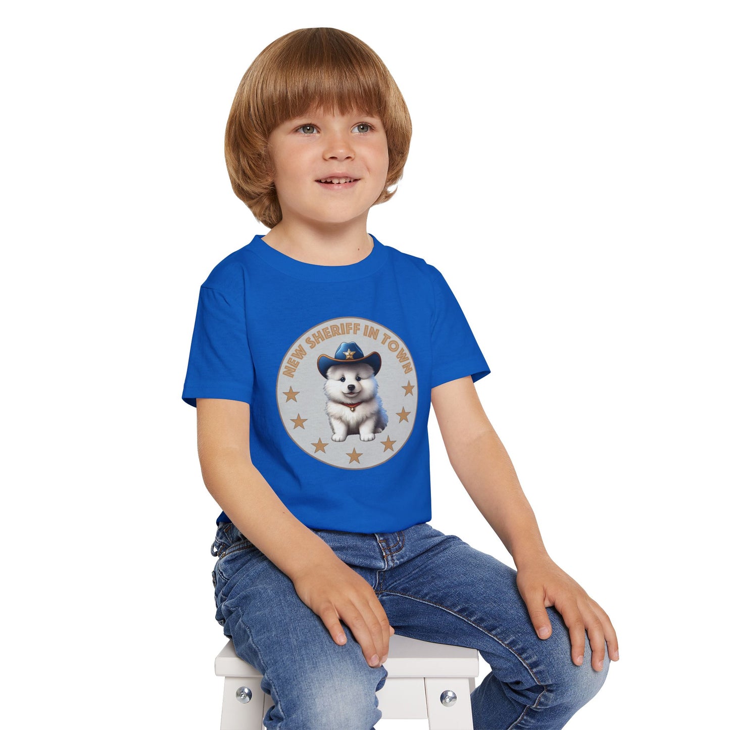 Toddler T-Shirt - New Sheriff In Town Samoyed Design
