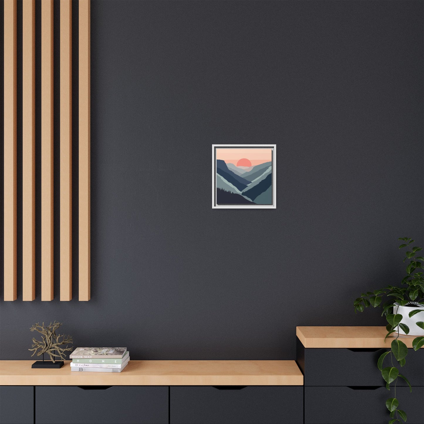 Mountain Sunrise Framed Canvas Art