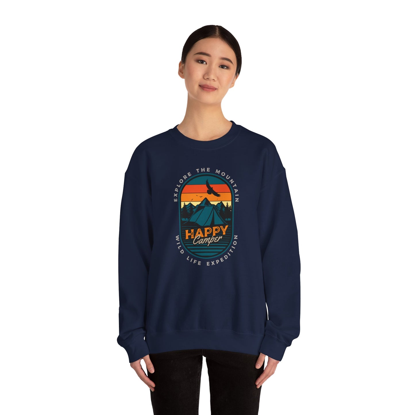 Happy Camper Explore the Mountain Crewneck Sweatshirt (CA)