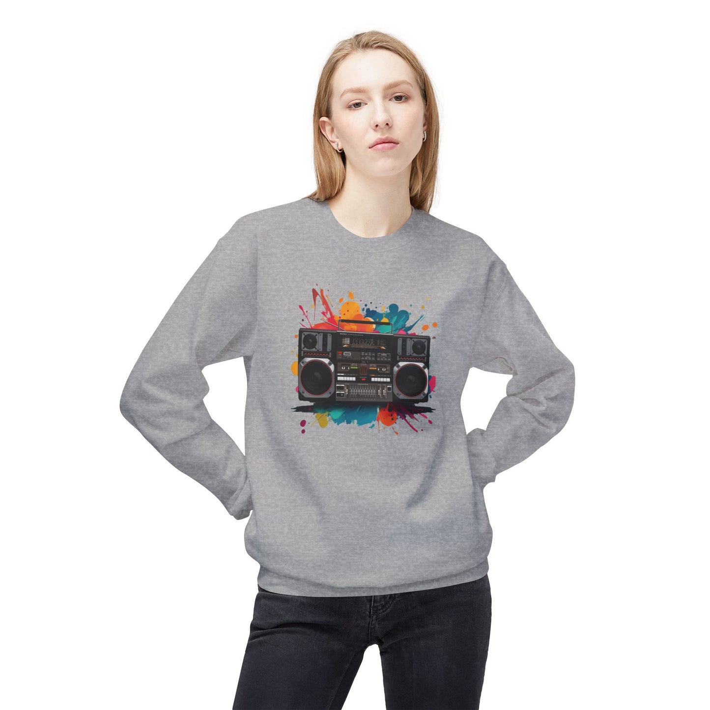 Retro 80's Boombox Sweatshirt (Unisex)