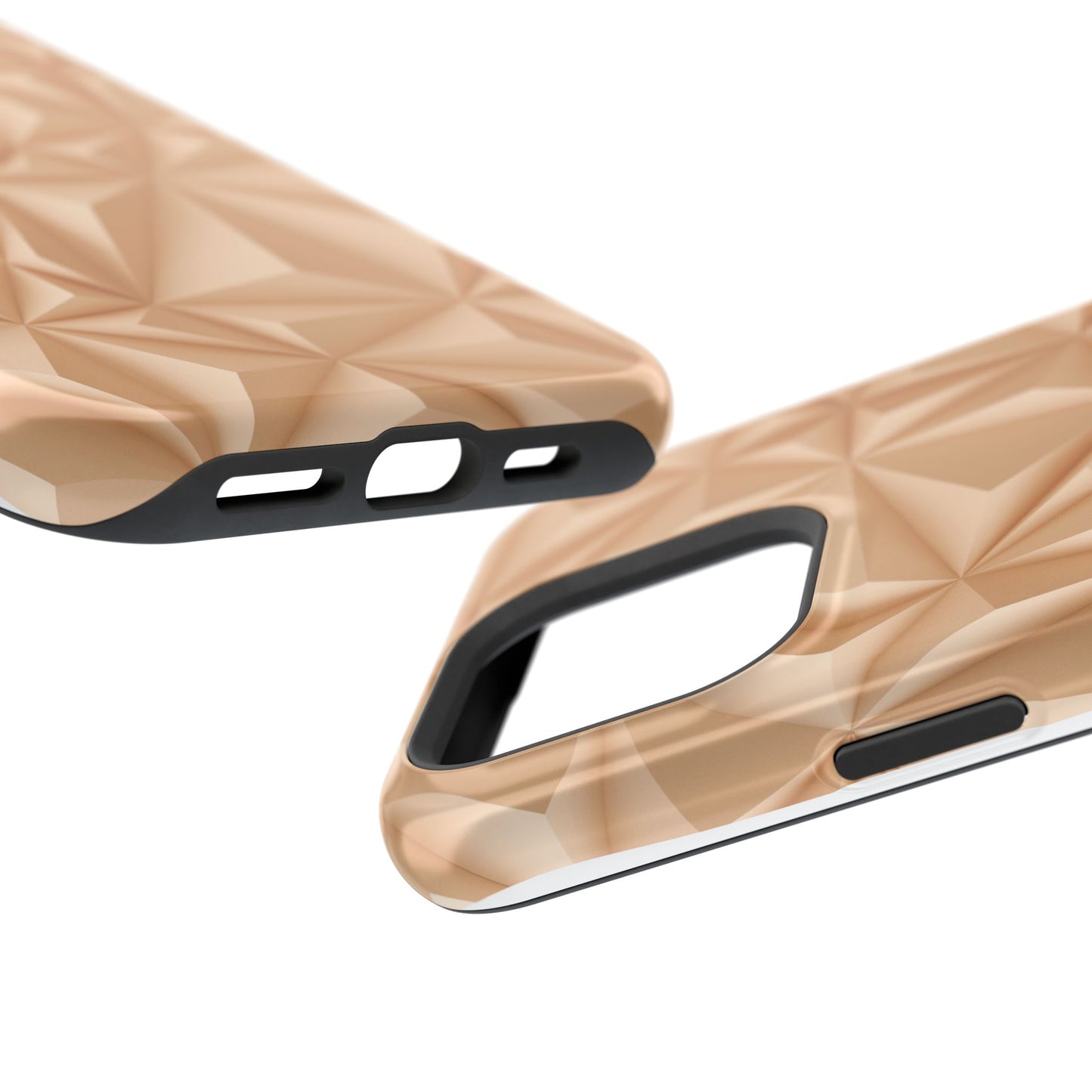 Gold 3D Geometric Pattern - Magnetic Tough Case