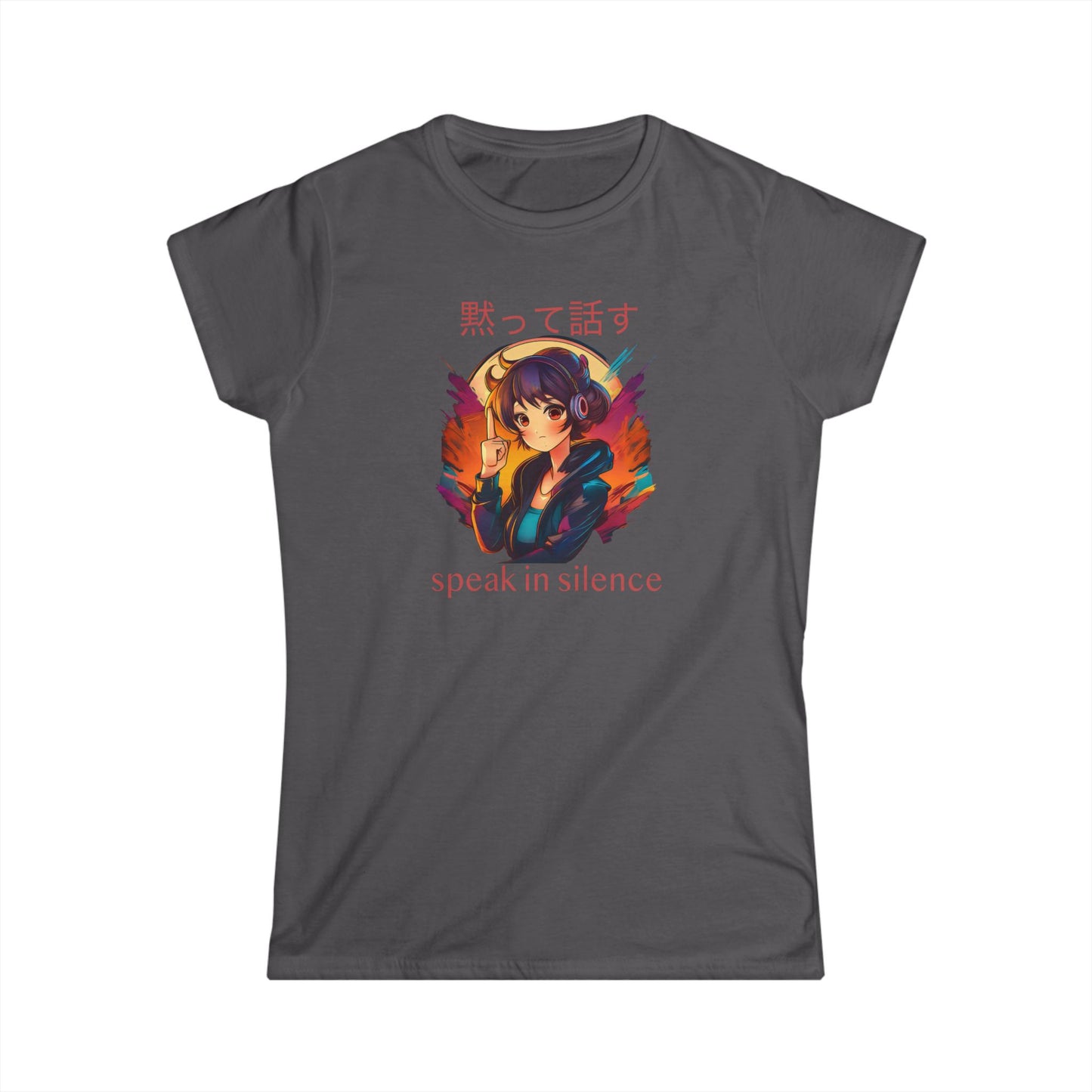 Women’s Softstyle Tee - "Speak in Silence" for Anime Lovers (CA)