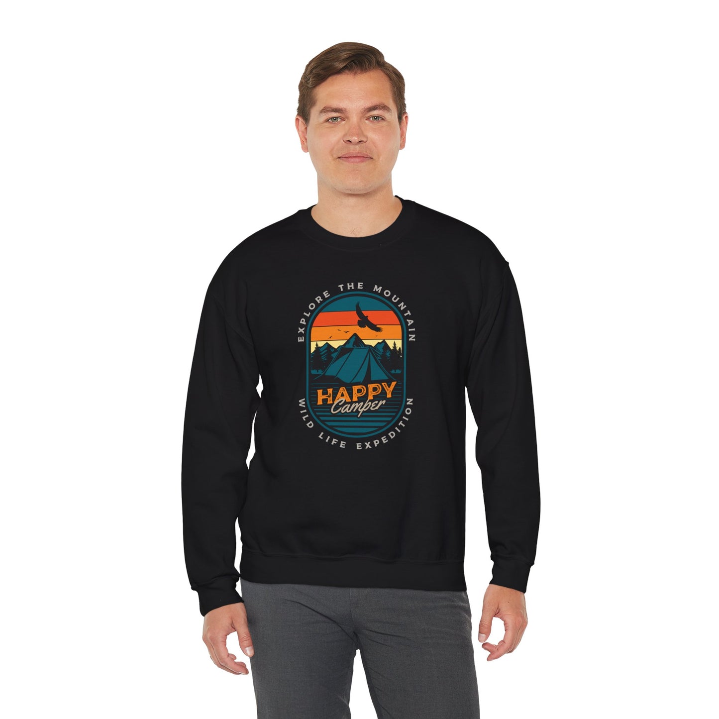 Happy Camper Explore the Mountain Crewneck Sweatshirt (CA)