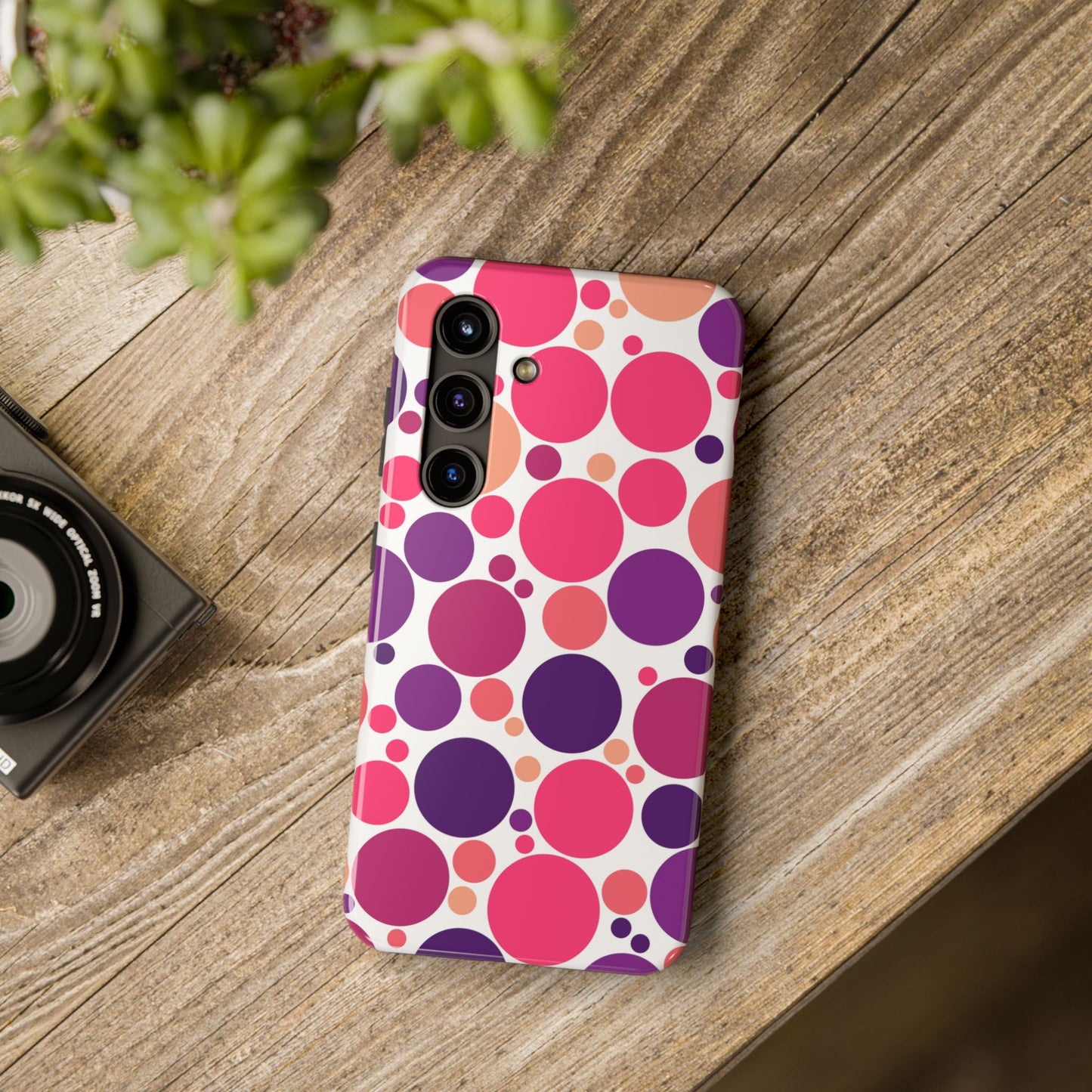 Retro Colorful Circle Mosaic Pattern - Tough Phone Case
