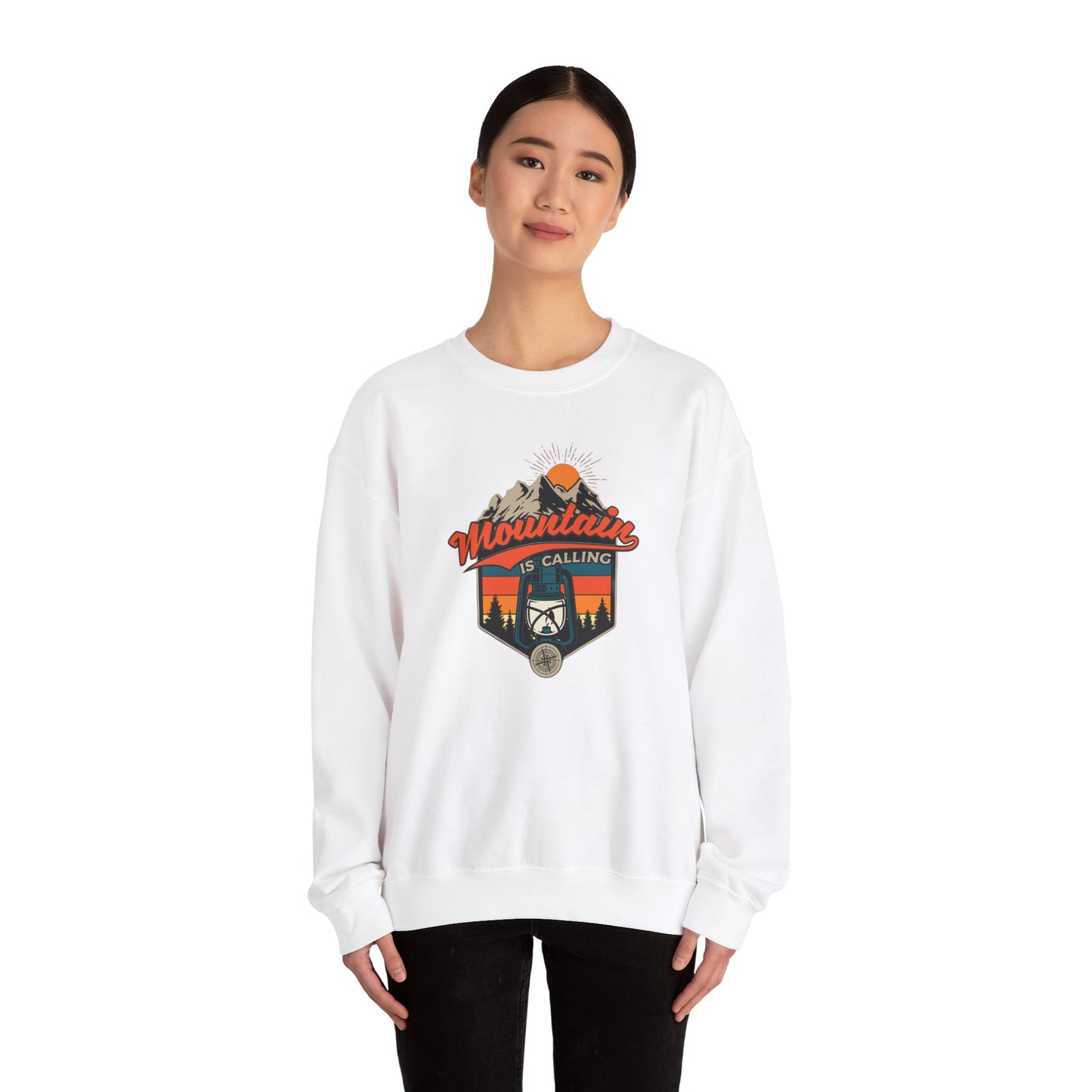 Adventure Awaits Mountain Graphic Crewneck Sweatshirt (CA)