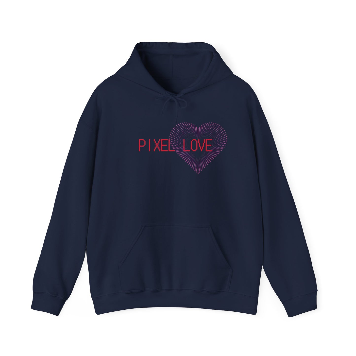 Pink Dotted Heart - Pixel Love Hoodie (CA)