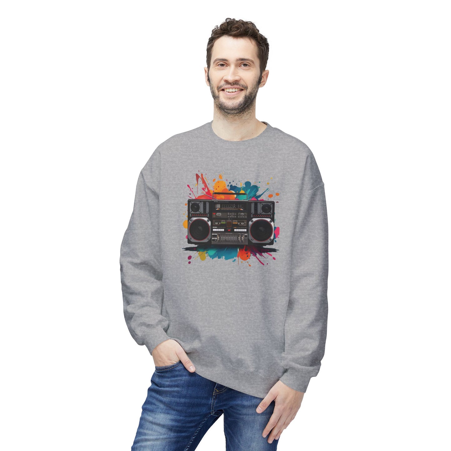 Retro 80's Boombox Sweatshirt (Unisex)