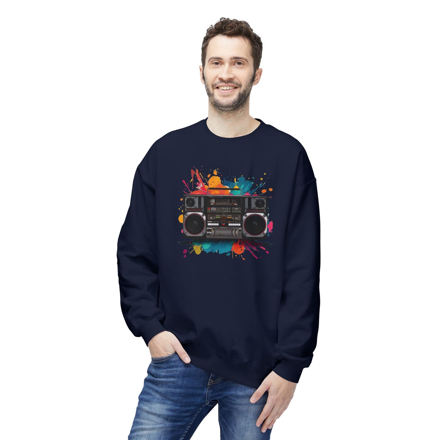 Retro 80's Boombox Sweatshirt (Unisex)