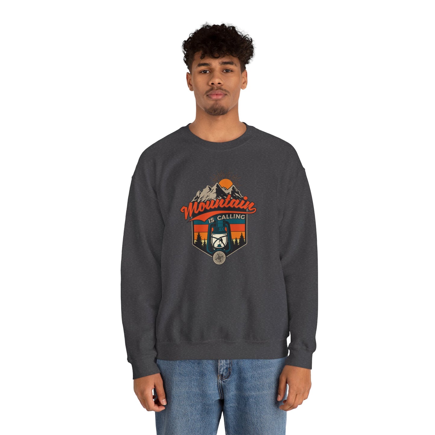 Adventure Awaits Mountain Graphic Crewneck Sweatshirt (CA)