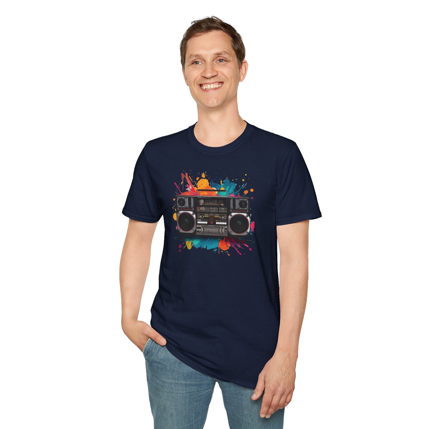 Retro Boombox Softstyle T-Shirt (CA)