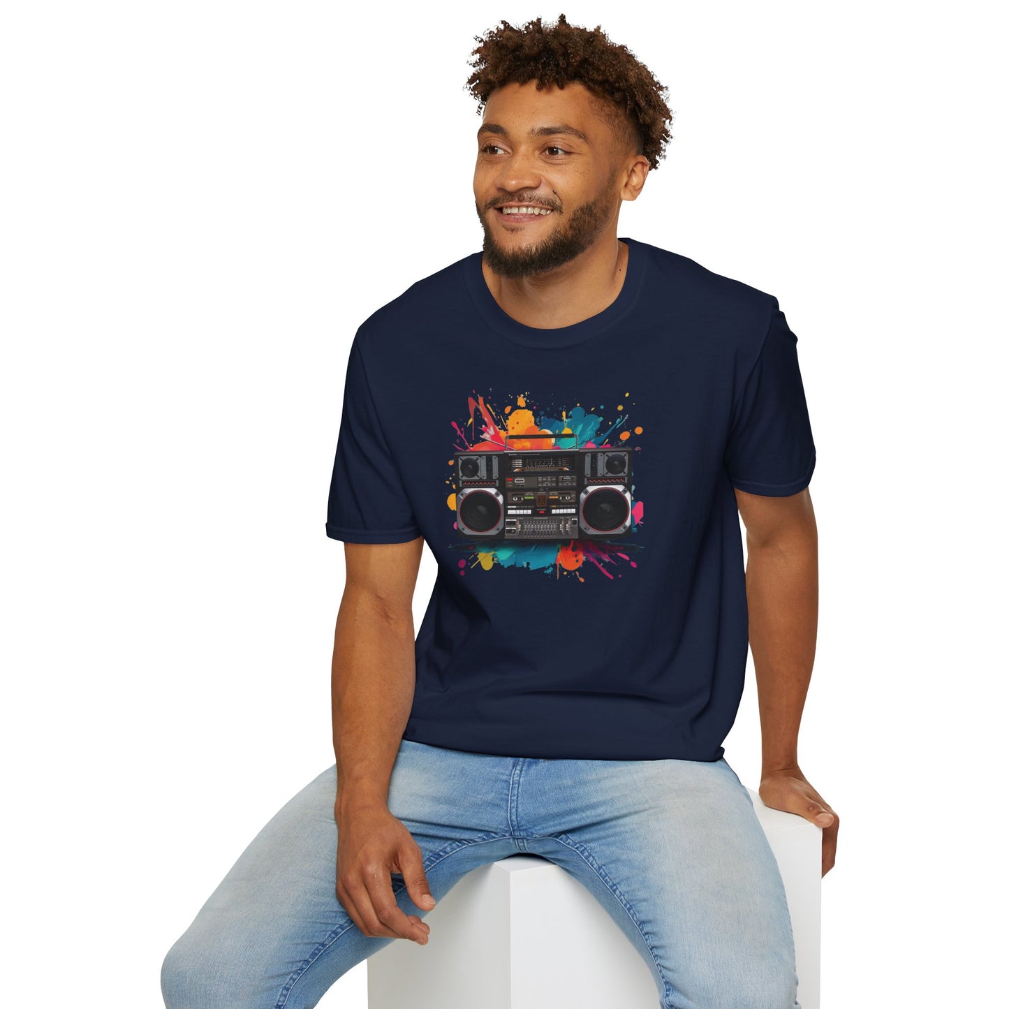 Retro Boombox Softstyle T-Shirt (CA)