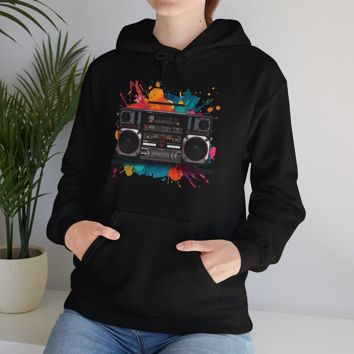 Retro 80's Boombox Hoodie (CA)