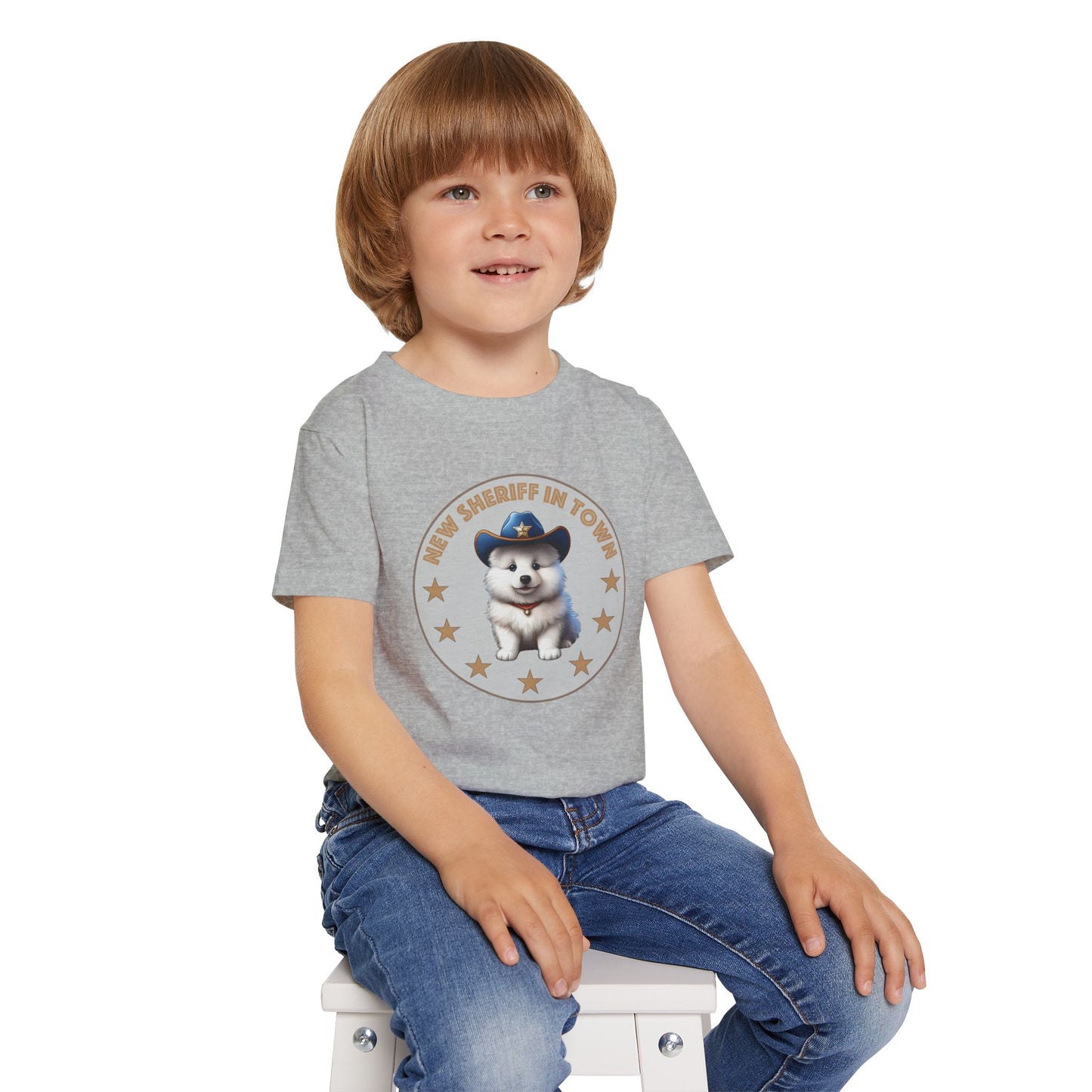 Toddler T-Shirt - New Sheriff In Town Samoyed Design