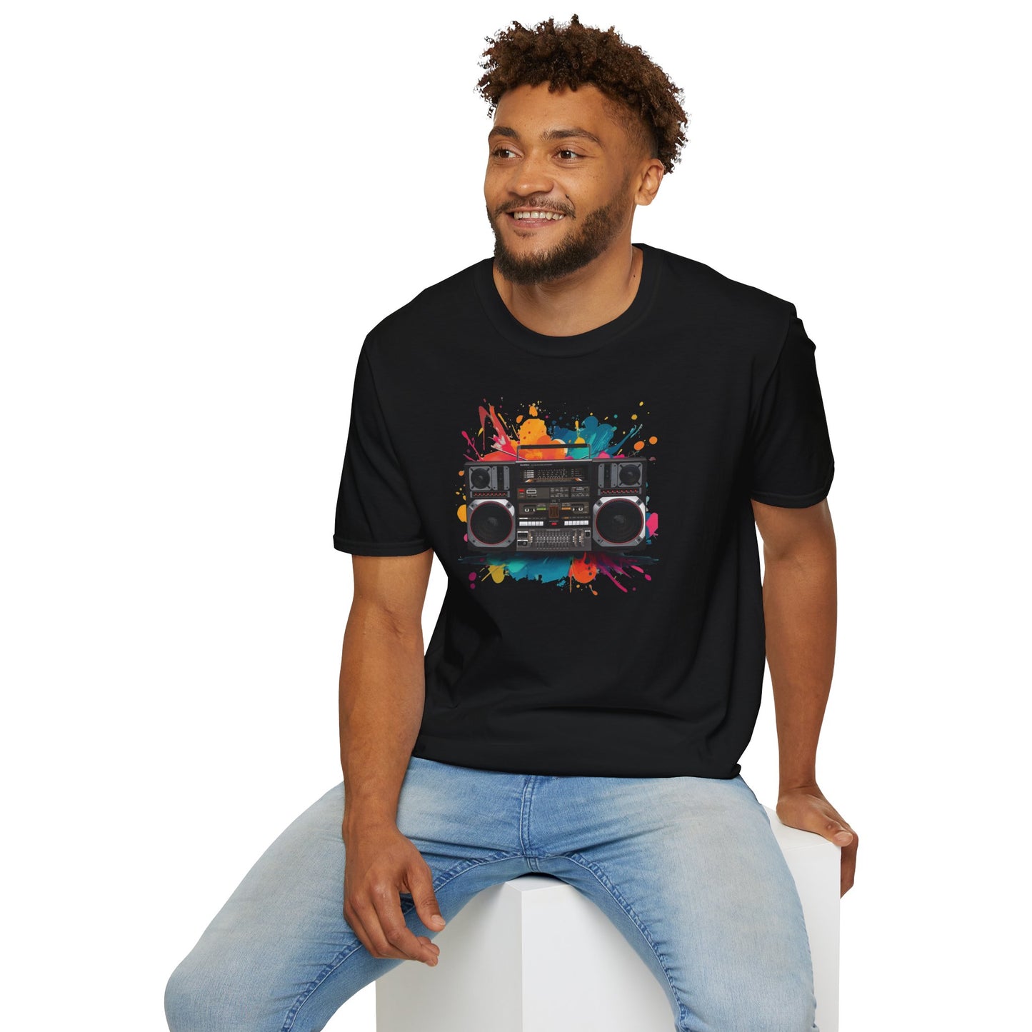 Retro Boombox Softstyle T-Shirt (CA)