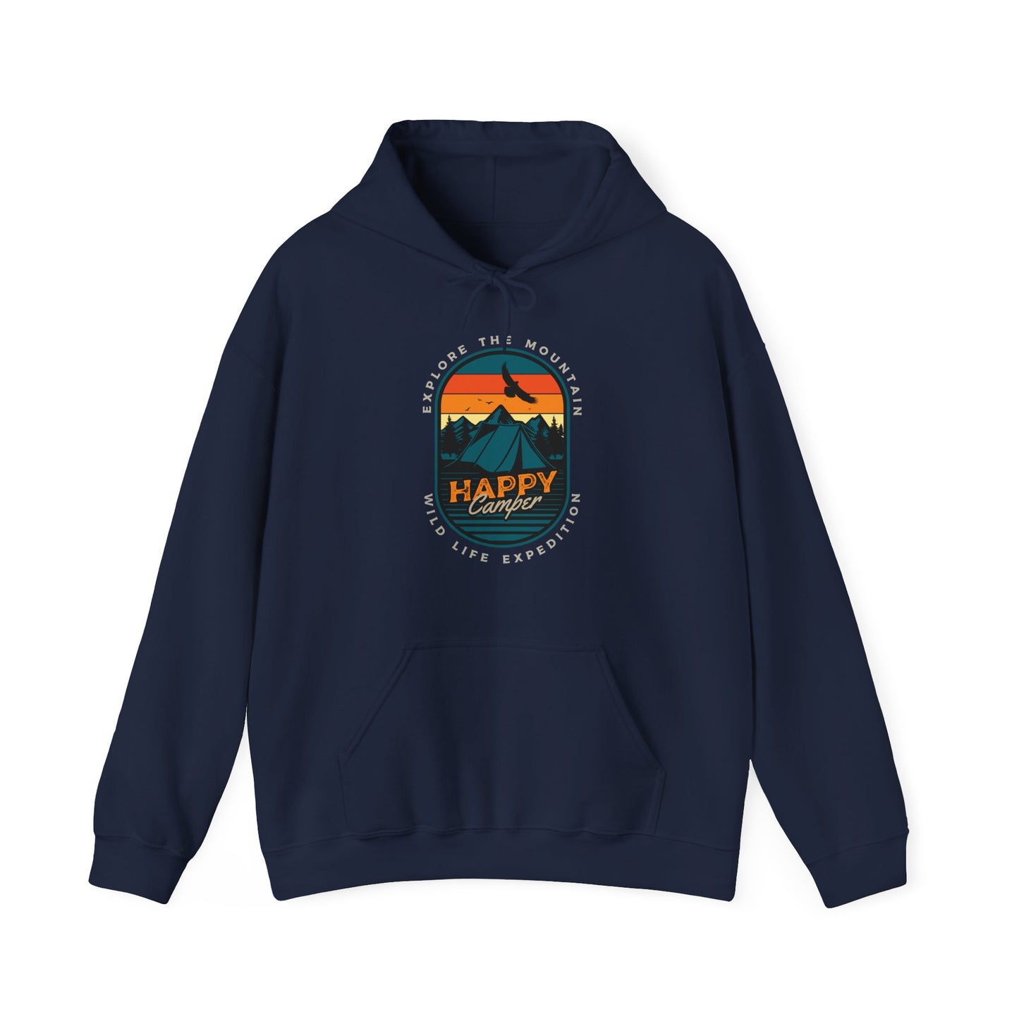 Happy Camper Mountain Expedition Design Hoodie (CA)