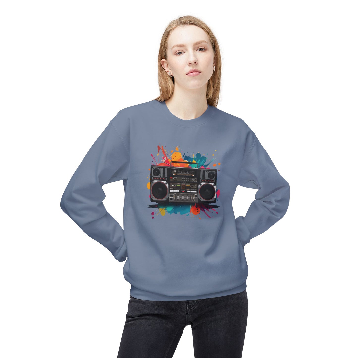 Retro 80's Boombox Sweatshirt (Unisex)