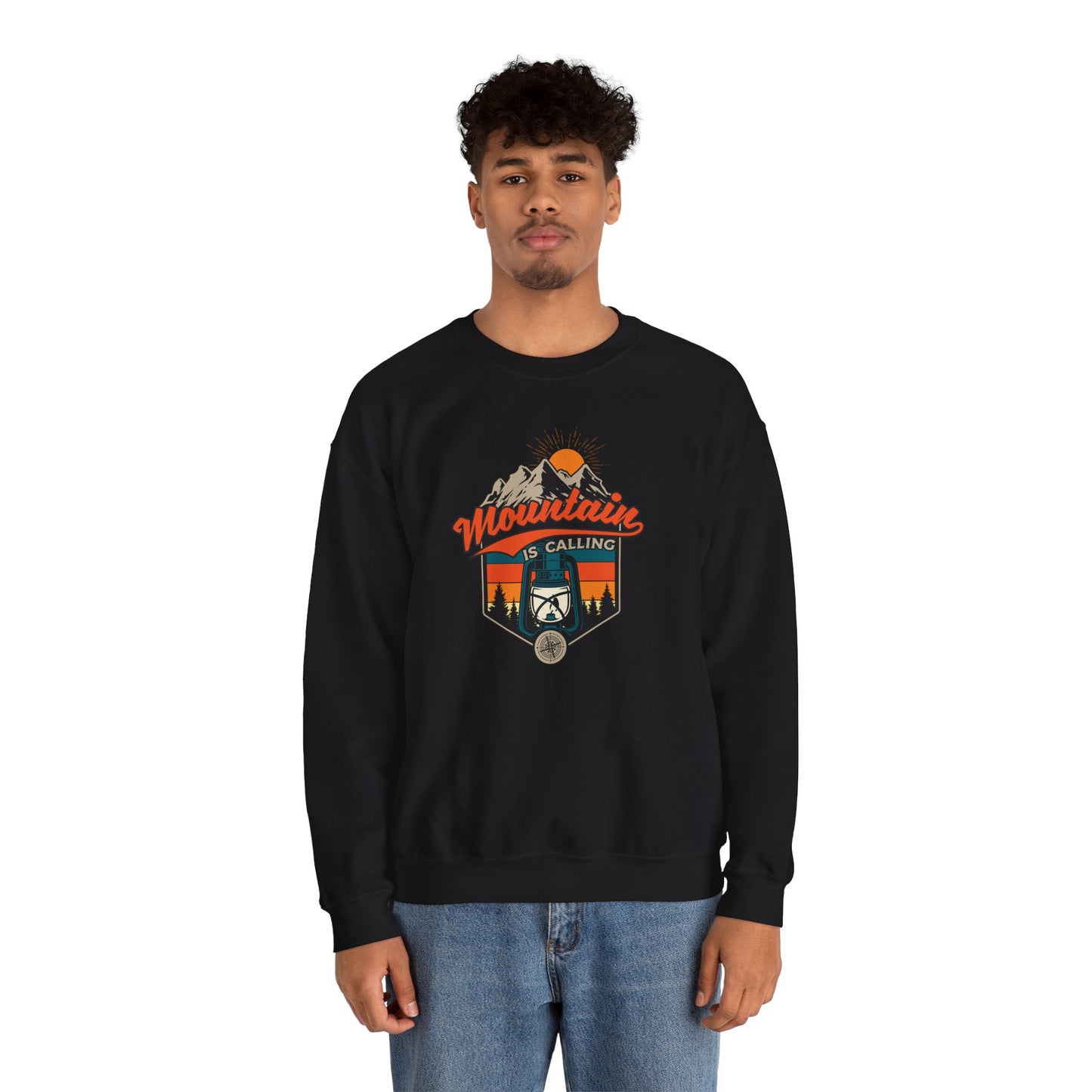 Adventure Awaits Mountain Graphic Crewneck Sweatshirt (CA)