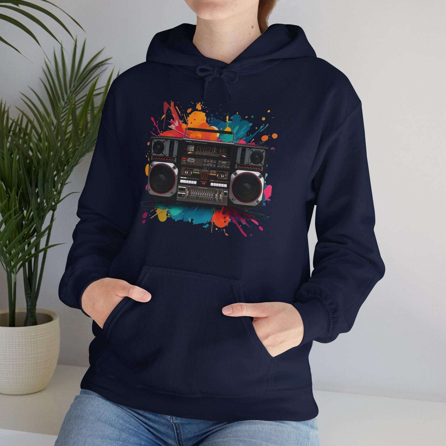 Retro 80's Boombox Hoodie (CA)