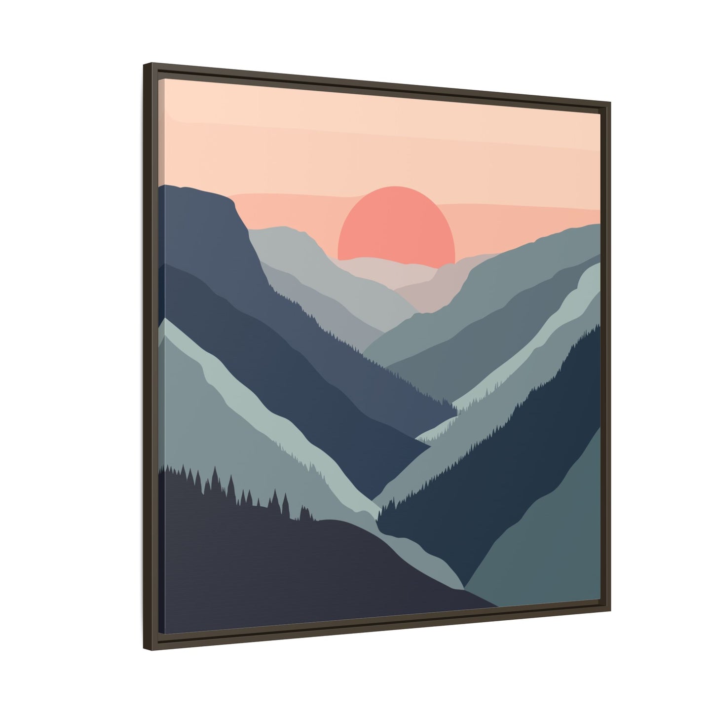 Mountain Sunrise Framed Canvas Art