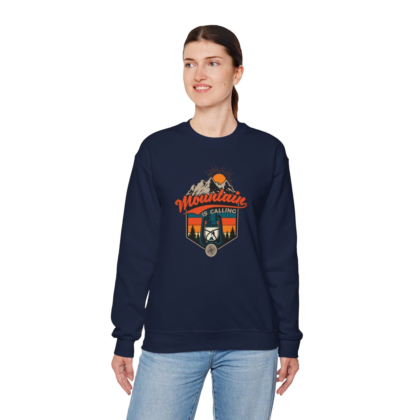 Adventure Awaits Mountain Graphic Crewneck Sweatshirt (CA)