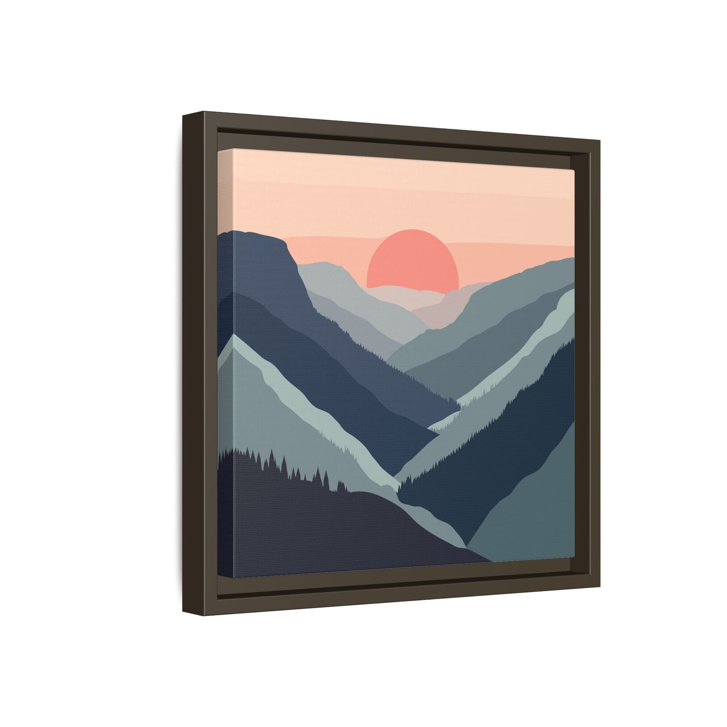 Mountain Sunrise Framed Canvas Art