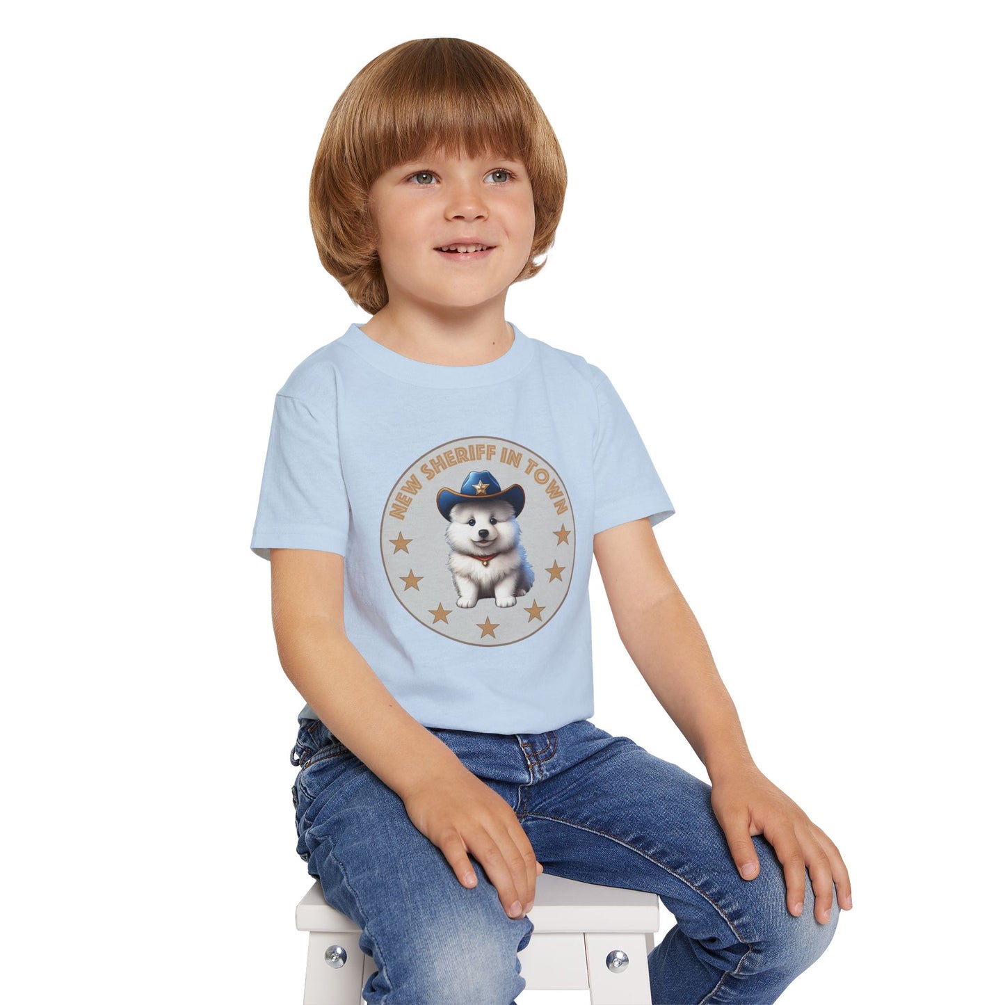 Toddler T-Shirt - New Sheriff In Town Samoyed Design