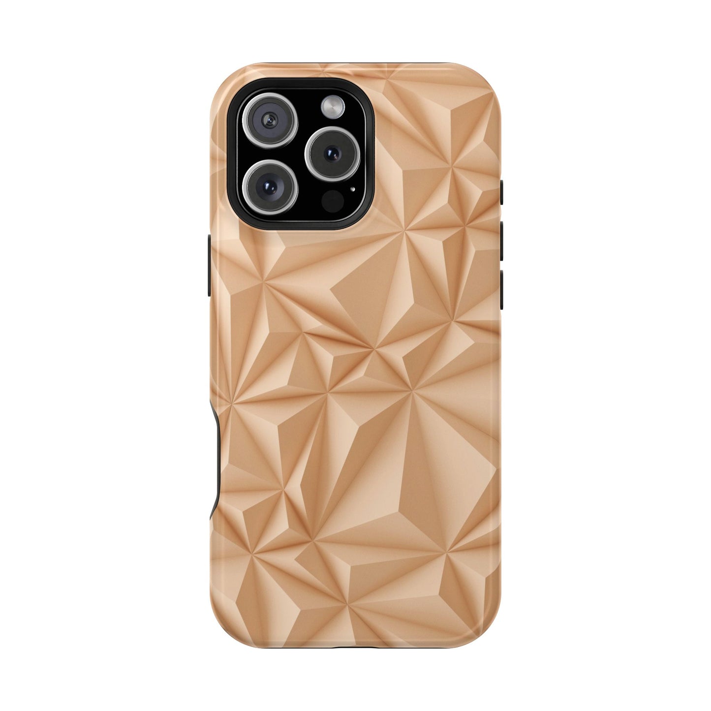 Gold 3D Geometric Pattern - Magnetic Tough Case