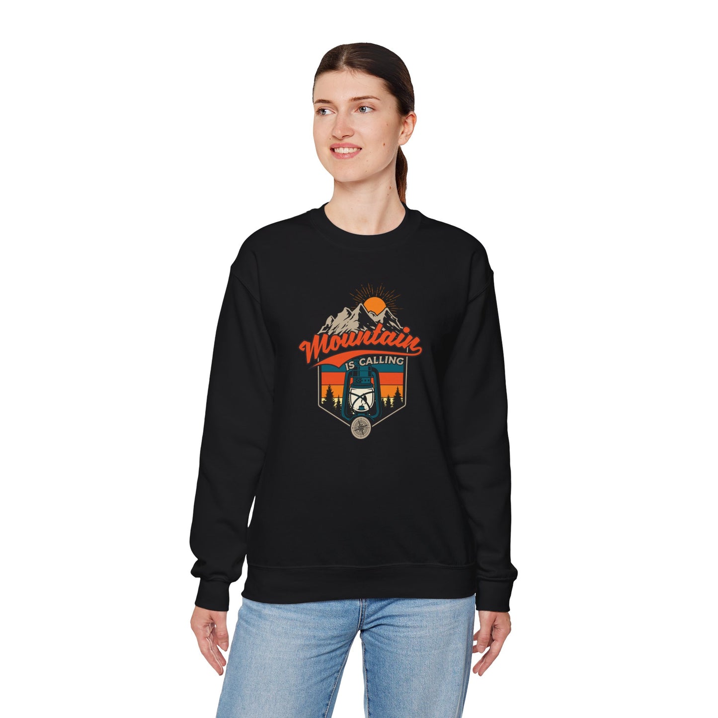 Adventure Awaits Mountain Graphic Crewneck Sweatshirt (CA)