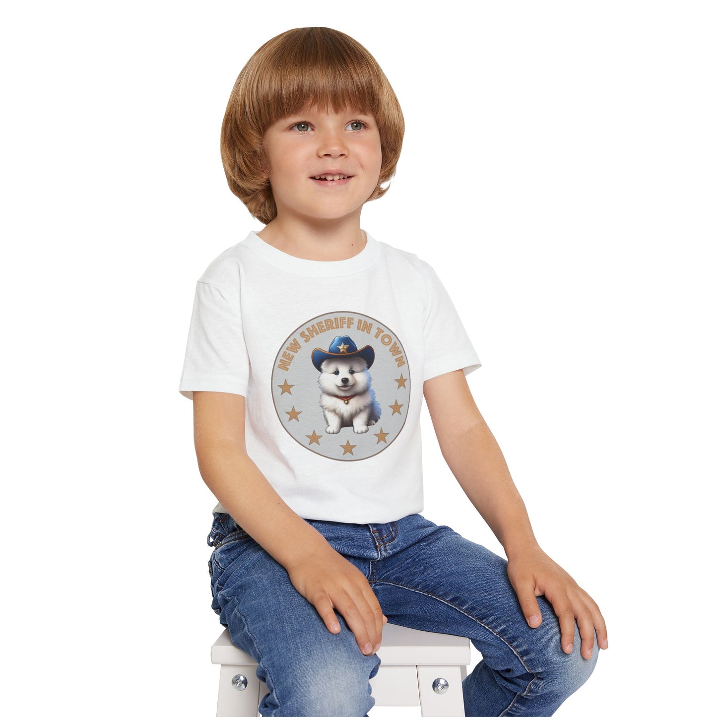 Toddler T-Shirt - New Sheriff In Town Samoyed Design