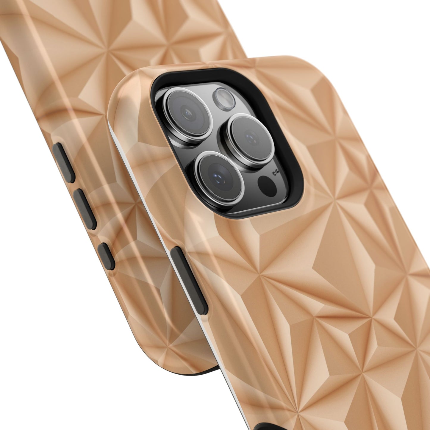 Gold 3D Geometric Pattern - Magnetic Tough Case