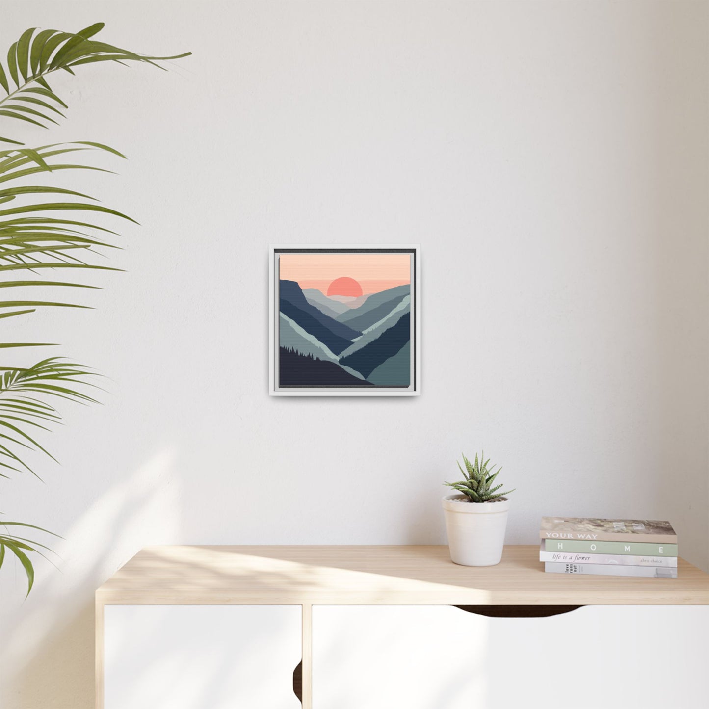 Mountain Sunrise Framed Canvas Art