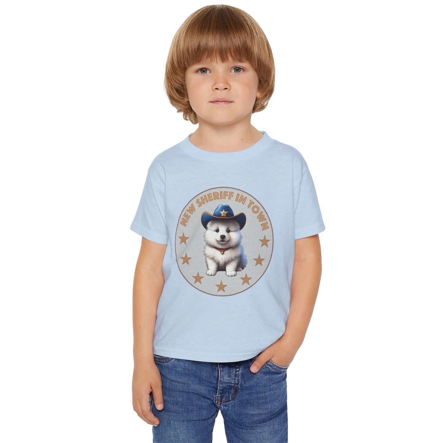 Toddler T-Shirt - New Sheriff In Town Samoyed Design