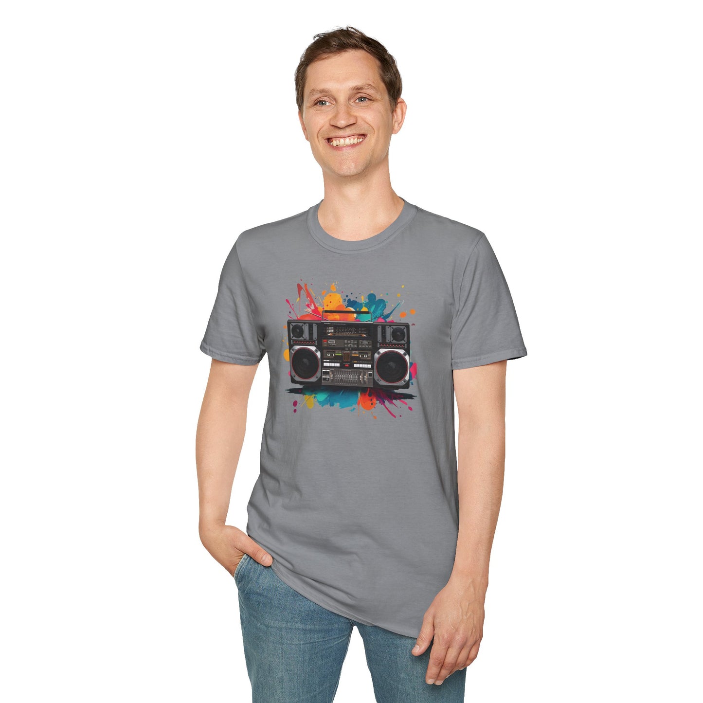 Retro Boombox Softstyle T-Shirt (CA)