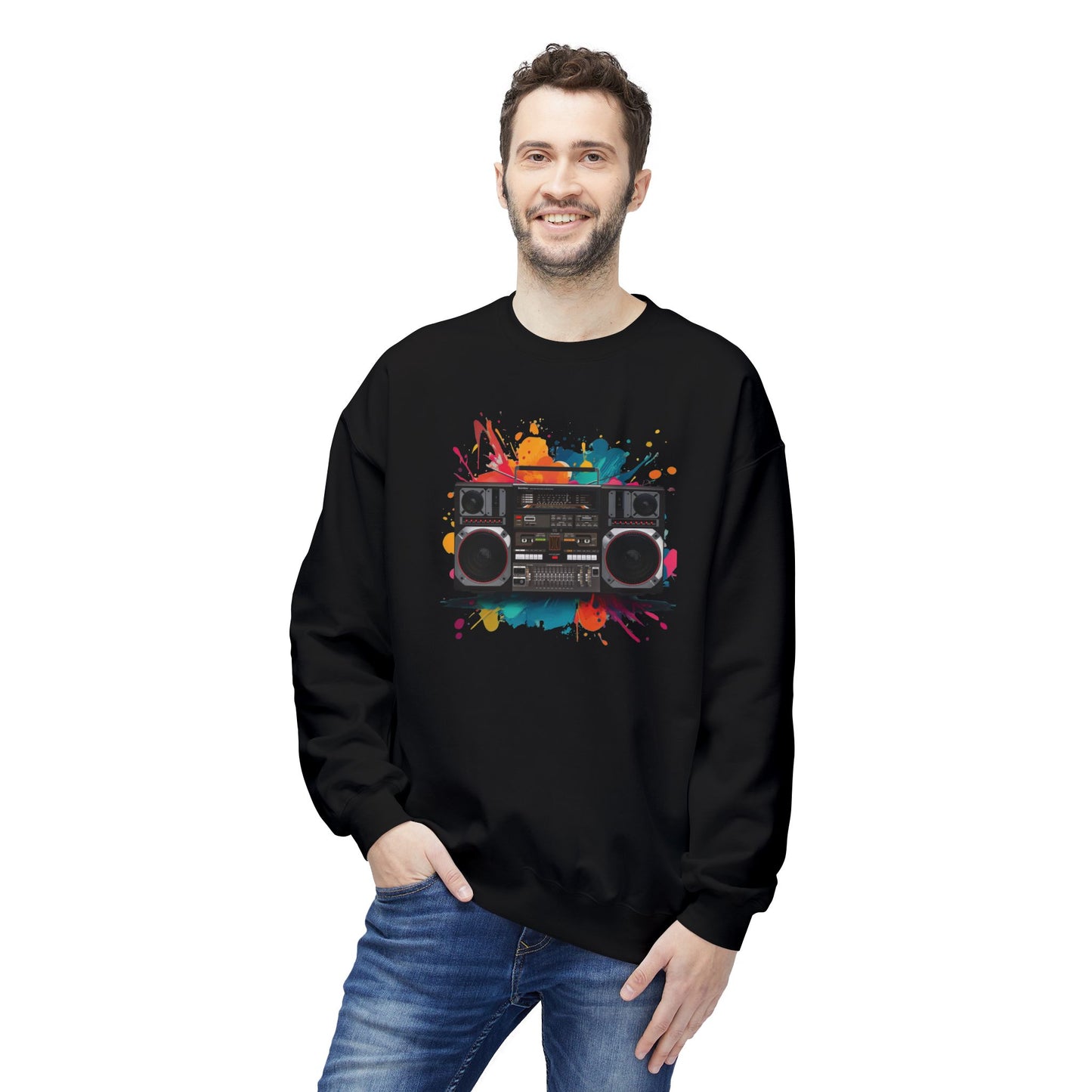 Retro 80's Boombox Sweatshirt (Unisex)