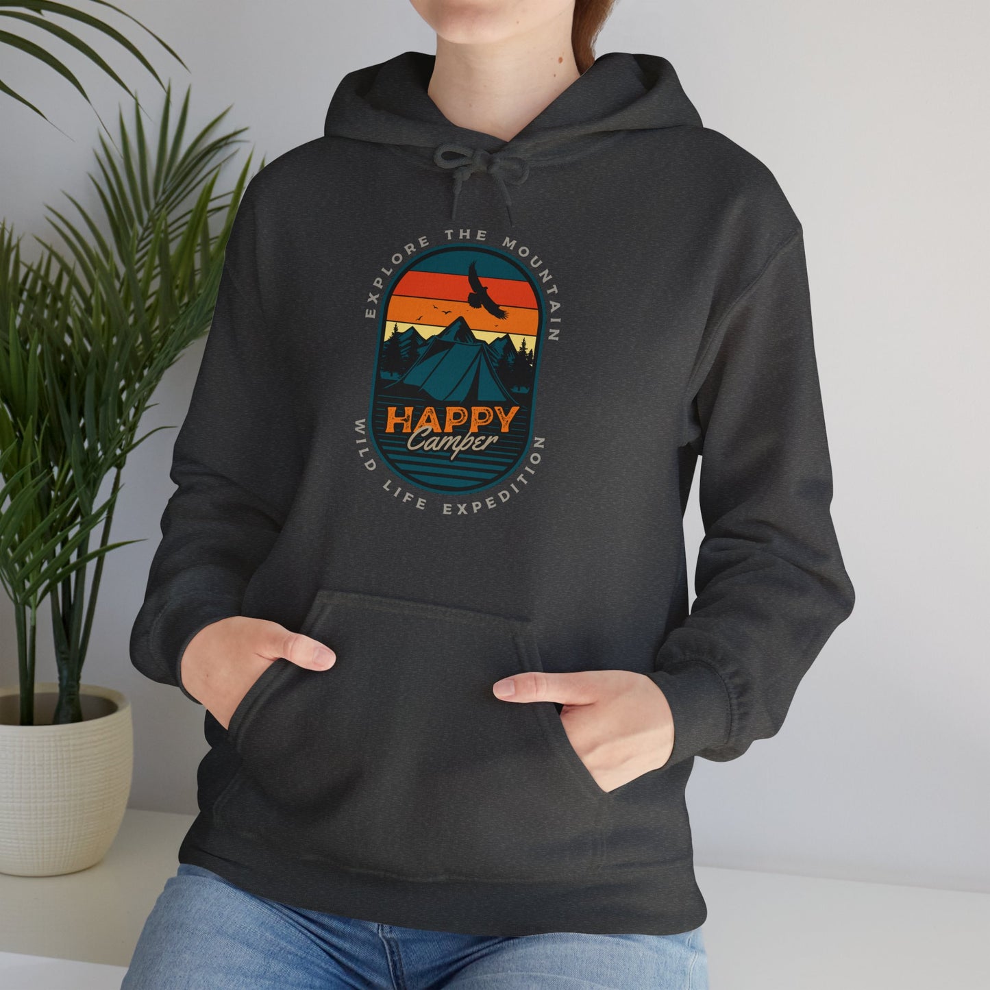 Happy Camper Mountain Expedition Design Hoodie (CA)