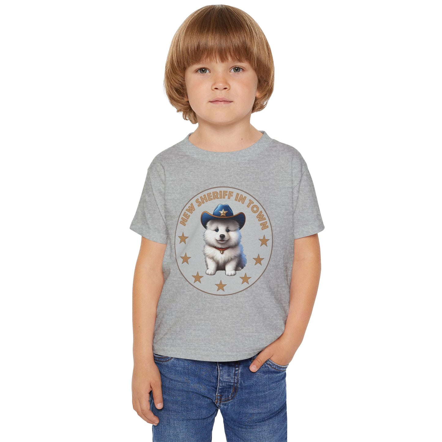 Toddler T-Shirt - New Sheriff In Town Samoyed Design