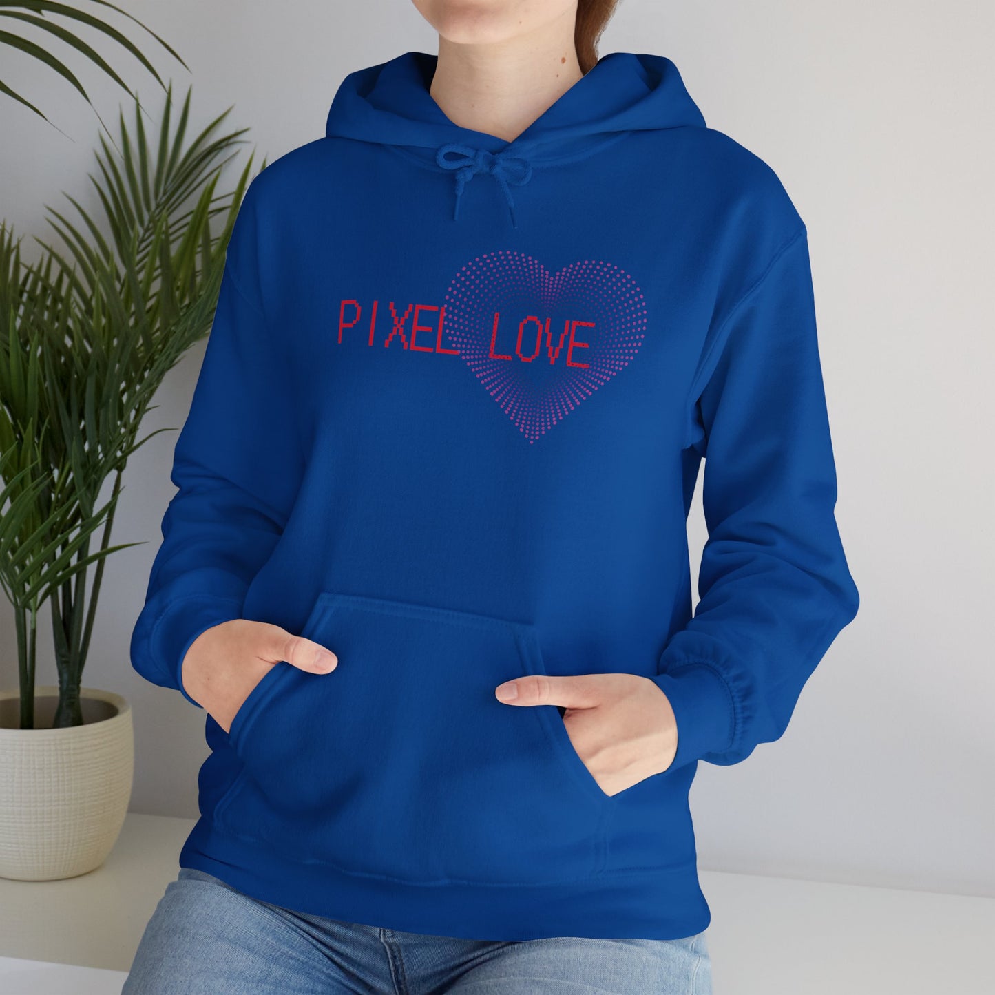 Pink Dotted Heart - Pixel Love Hoodie (CA)