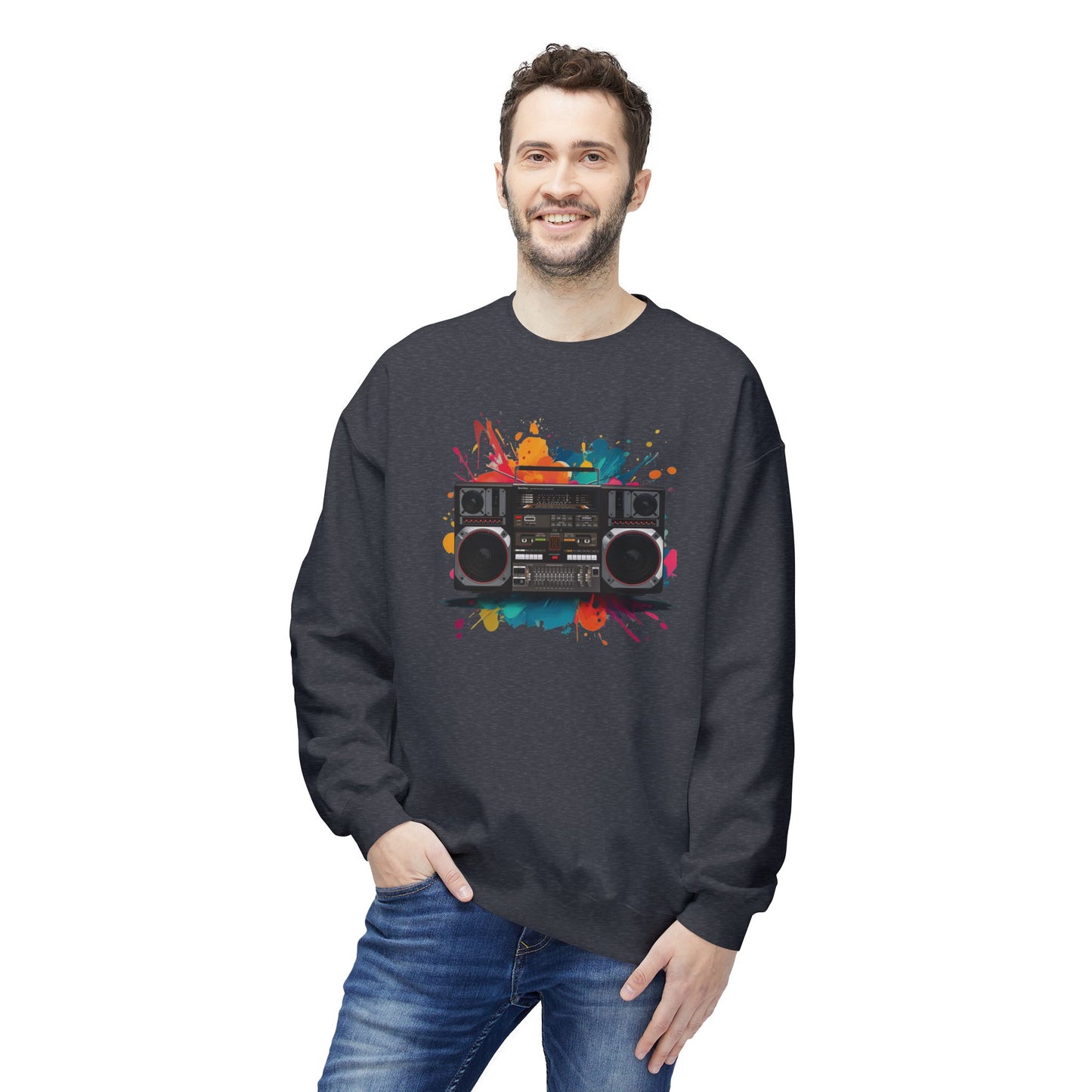Retro 80's Boombox Sweatshirt (Unisex)