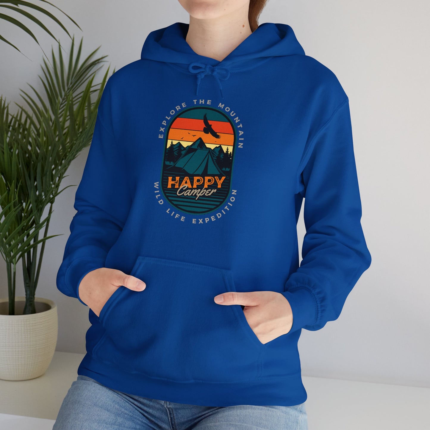 Happy Camper Mountain Expedition Design Hoodie (CA)