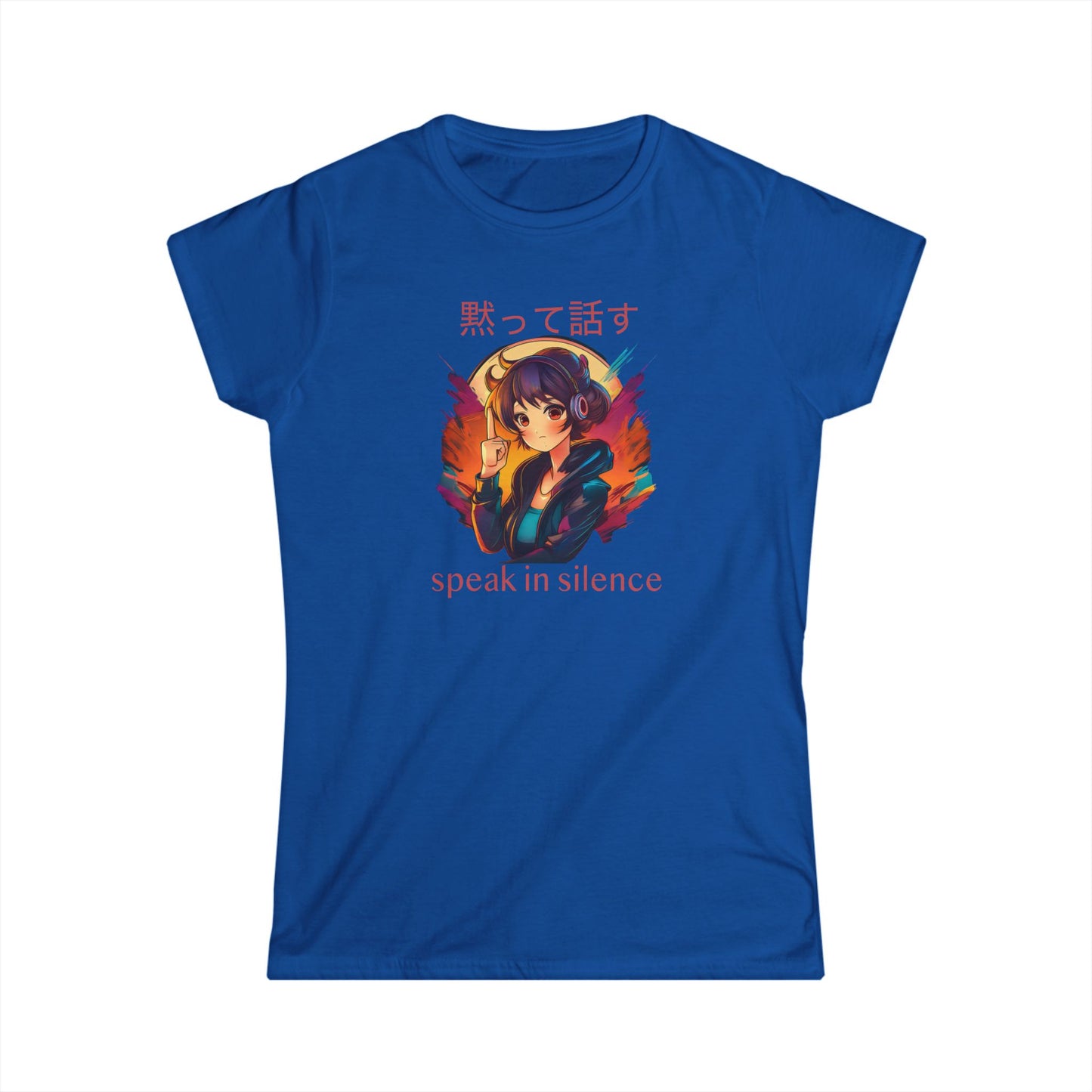 Women’s Softstyle Tee - "Speak in Silence" for Anime Lovers (CA)