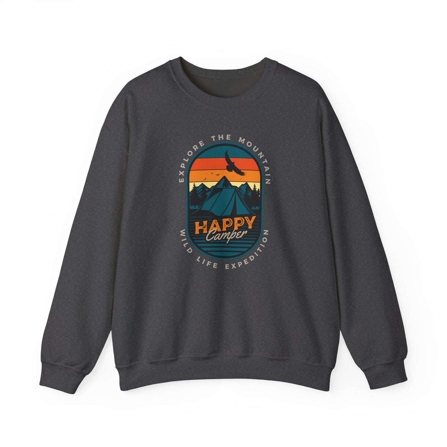 Happy Camper Explore the Mountain Crewneck Sweatshirt (CA)