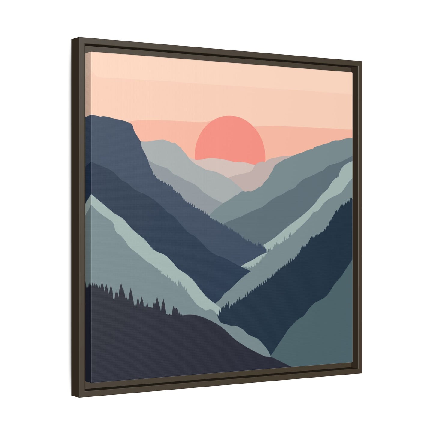 Mountain Sunrise Framed Canvas Art