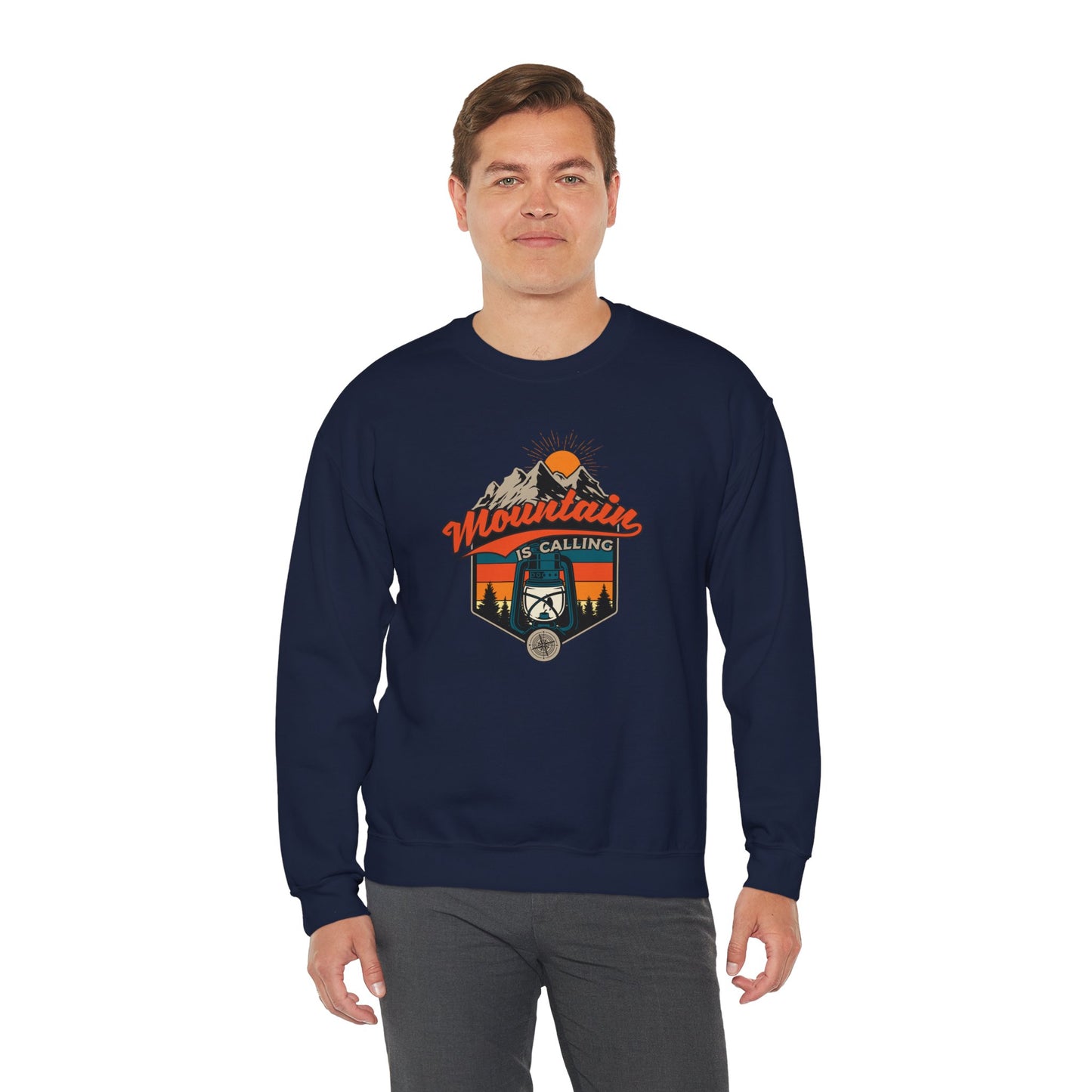 Adventure Awaits Mountain Graphic Crewneck Sweatshirt (CA)