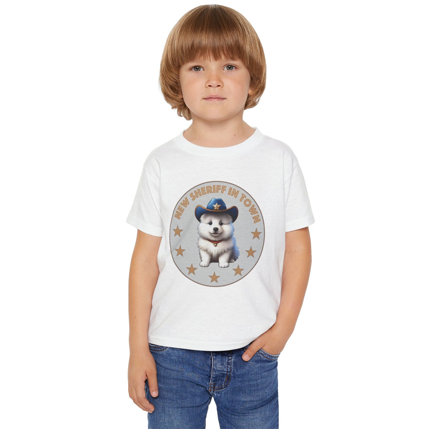 Toddler T-Shirt - New Sheriff In Town Samoyed Design