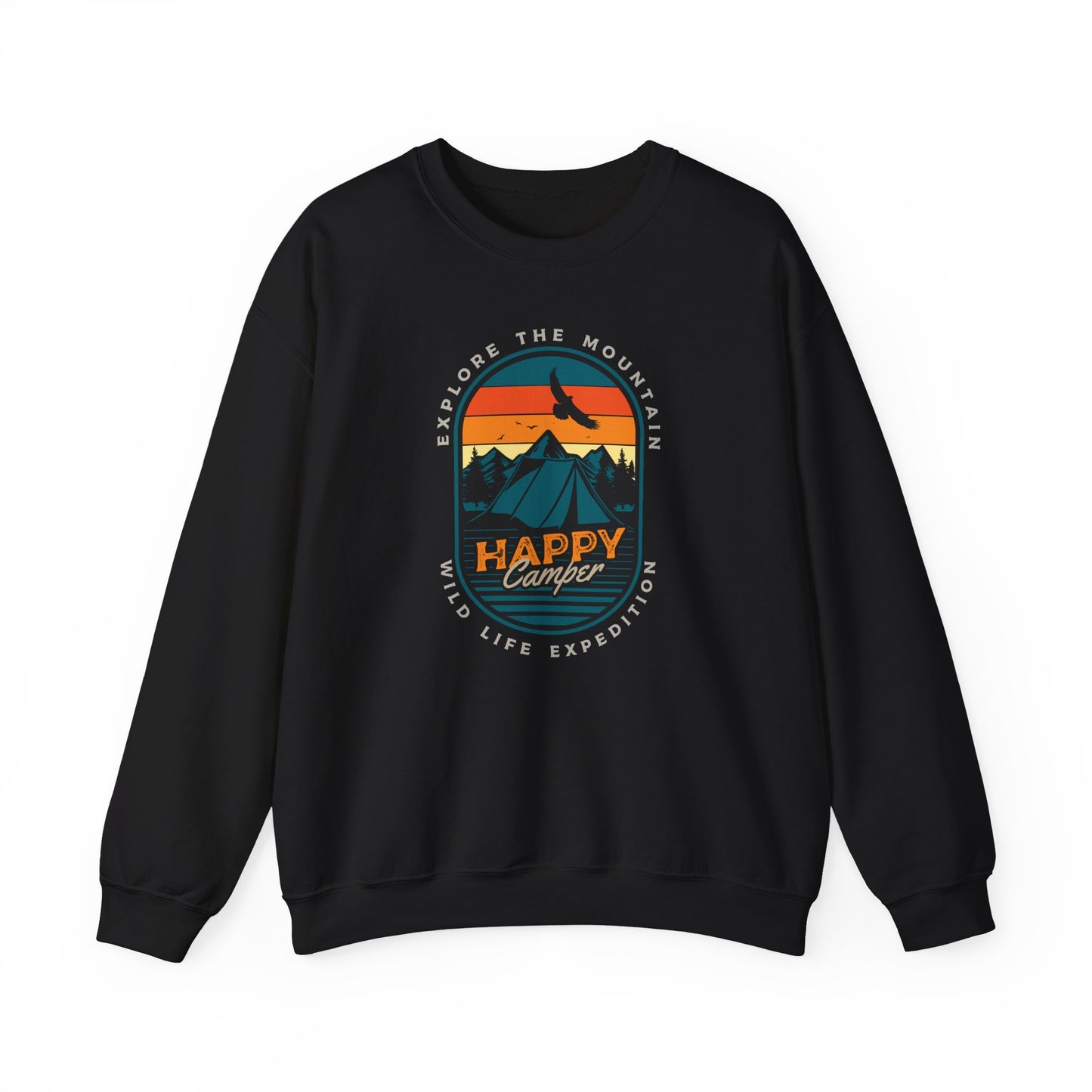 Happy Camper Explore the Mountain Crewneck Sweatshirt (CA)